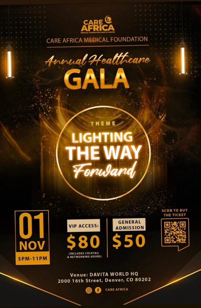 annual health care gala advert or flyer